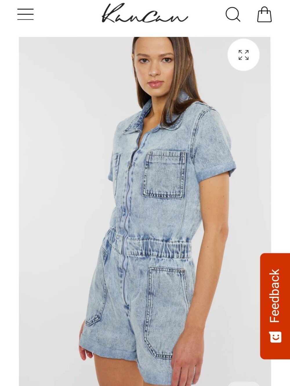 KanCan Victoria Short Sleeve Romper S